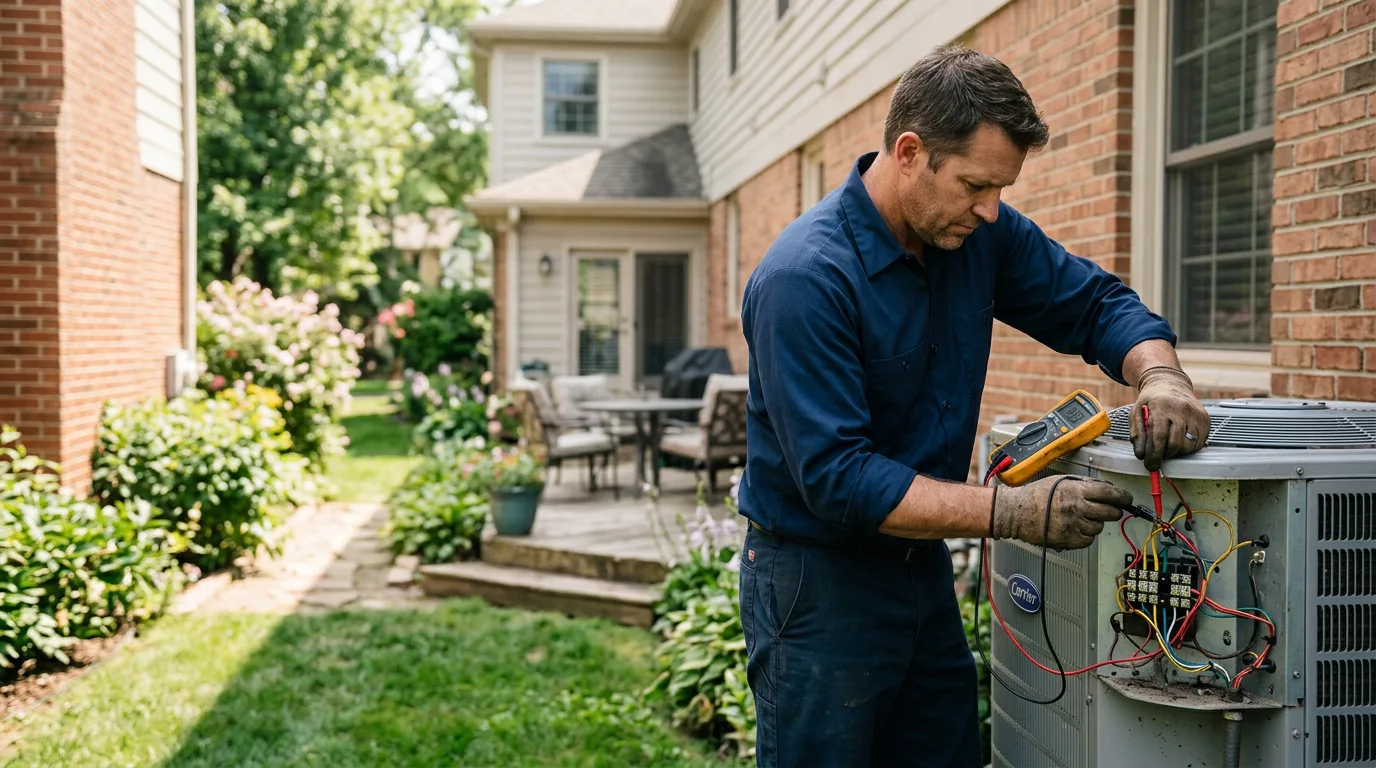 HVAC technician working near South Dennis, MA